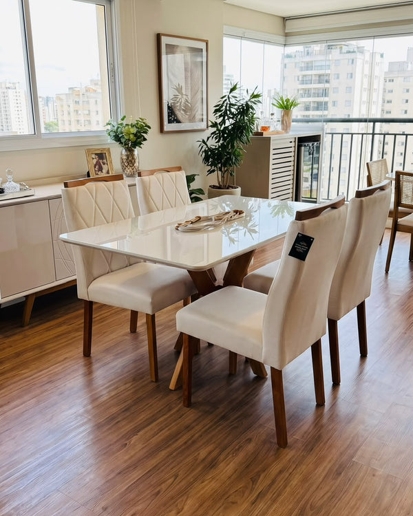 Conjunto Sala de Jantar Andria 4 Cadeiras