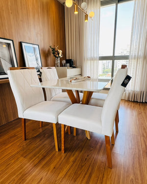 Conjunto Sala de Jantar Andria 4 Cadeiras
