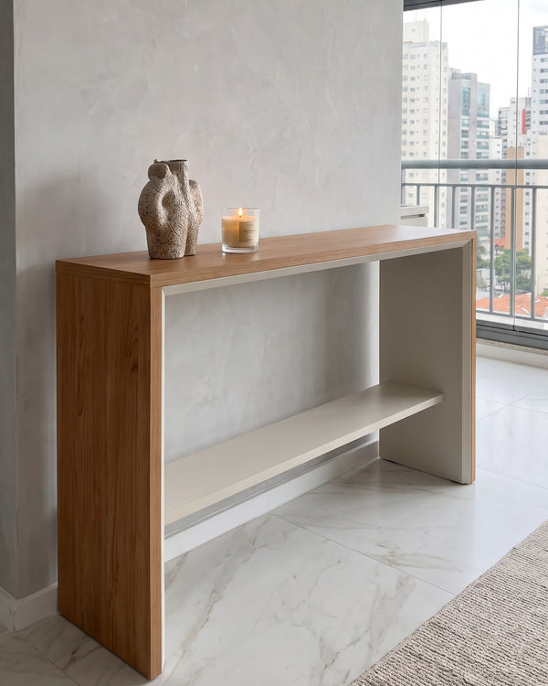Aparador Premium Naturalle Off White Com Prateleira