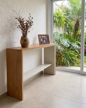 Aparador Premium Naturalle Off White Com Prateleira