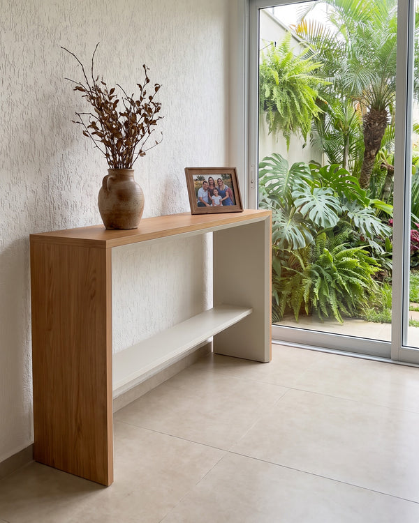 Aparador Premium Naturalle Off White Com Prateleira