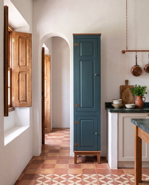 Armário Lateral Esquerdo Para Cozinha - ambiente - Azul Petróleo