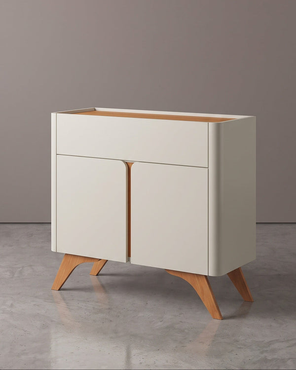 Buffet Arcus Off White 2 Portas 1 Gaveta Pés Palito