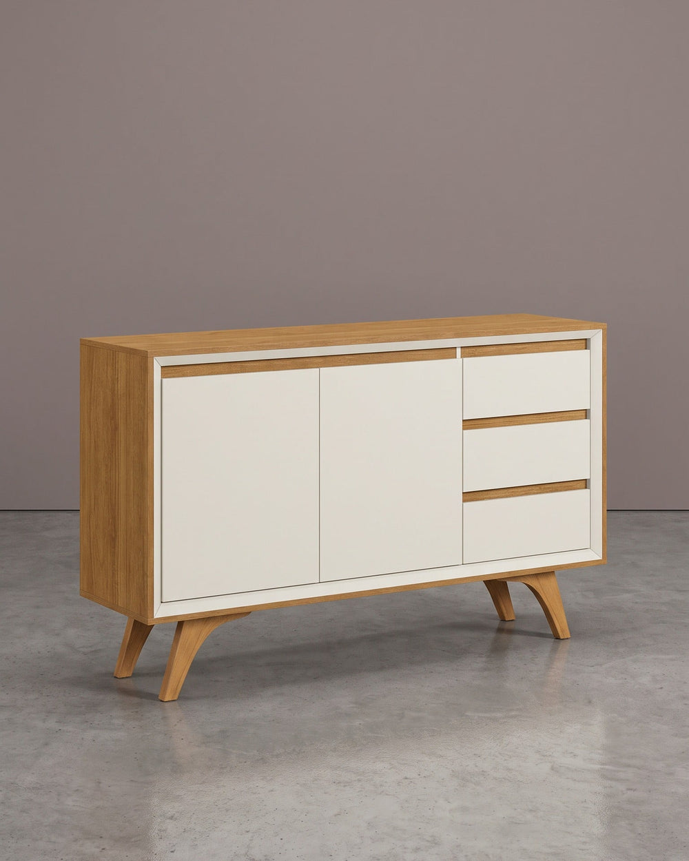 Buffet Vertex Naturalle — 2 portas e 3 gavetas