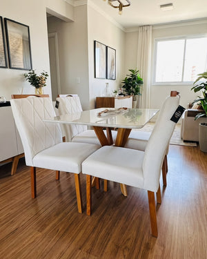 Conjunto Sala de Jantar Andria 4 Cadeiras