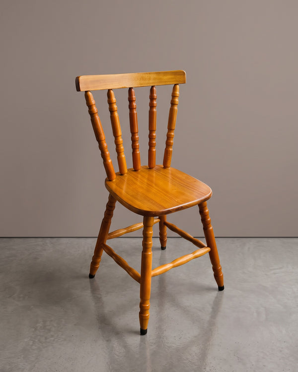 Cadeira Country Rústica Madeira Maciça Assento De Madeira