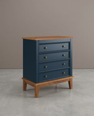 Cômoda 4 Gavetas Azul Petróleo