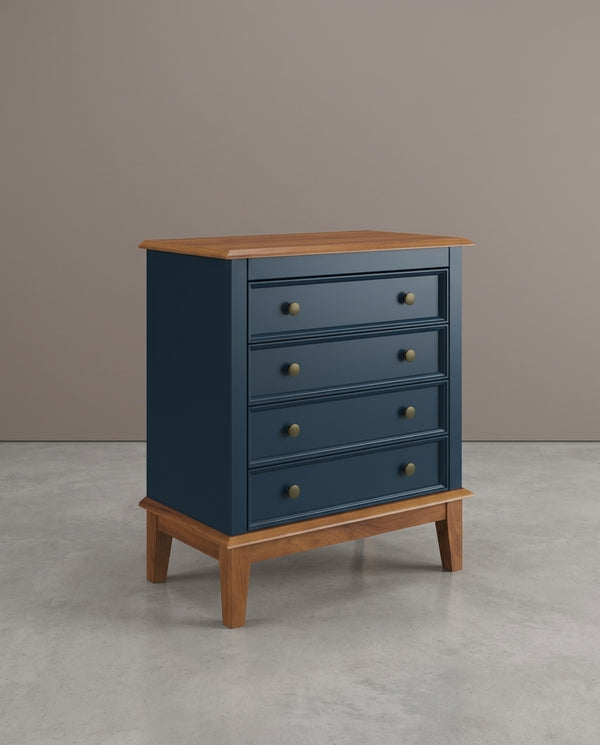 Cômoda 4 Gavetas Azul Petróleo
