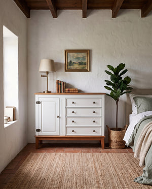 Cômoda 4 Gavetas e 1 Porta - ambiente - Branco