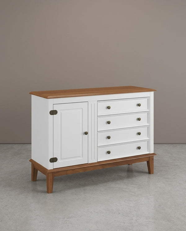 Cômoda 4 Gavetas e 1 Porta Branco