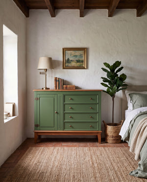 Cômoda 4 Gavetas e 1 Porta - ambiente - Verde