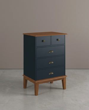 Cômoda 5 Gavetas Azul Petróleo