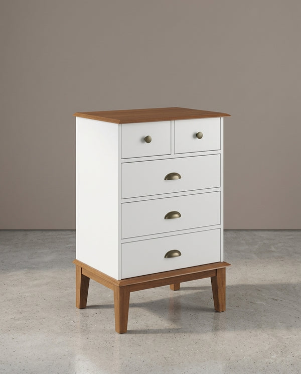 Cômoda 5 Gavetas Branco