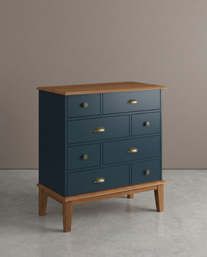 Cômoda 8 Gavetas Azul Petróleo