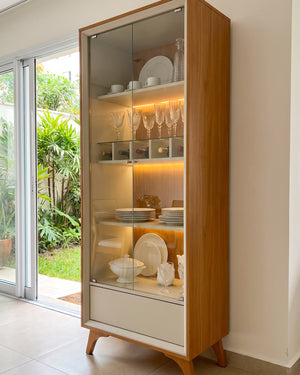 Cristaleira Premium Naturalle Porta De Vidro Com Led - foto 3