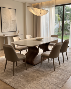 Mesa de Jantar Betânia Tampo Vidro 6 Lugares