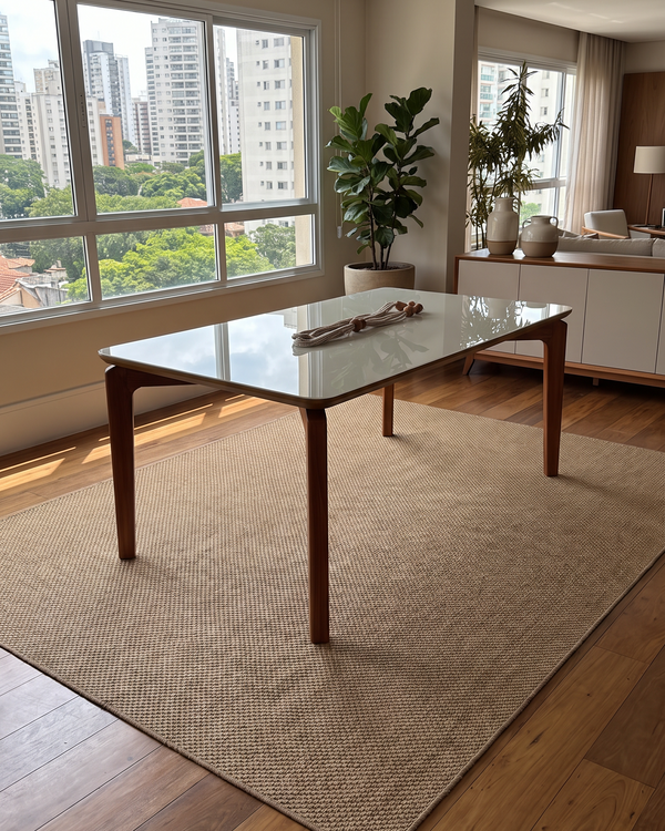 Mesa de Jantar Alpha Canto Redondo