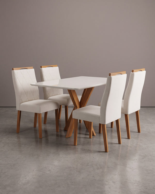 Conjunto Sala de Jantar Andria 4 Cadeiras