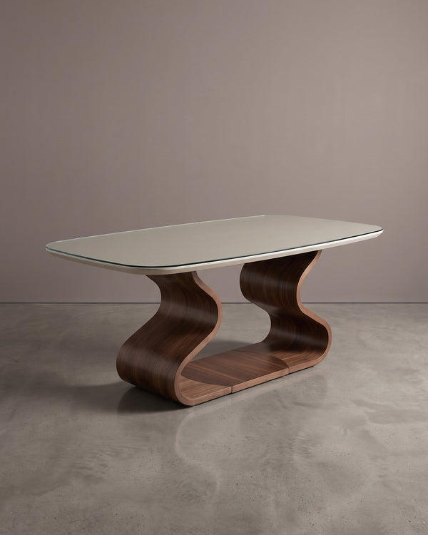 Mesa de Jantar Betânia Tampo Vidro 6 Lugares