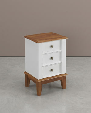 Mesa de Cabeceira Madeira Maciça Branco
