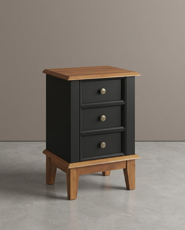 Mesa de Cabeceira Madeira Maciça Preto
