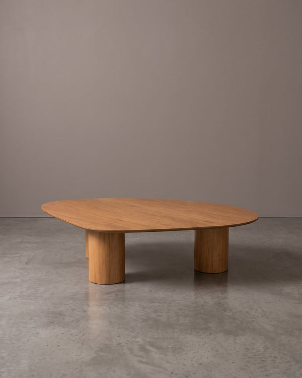 Mesa De Centro Orgânica Madeira Com Pés Cilíndricos - foto 1