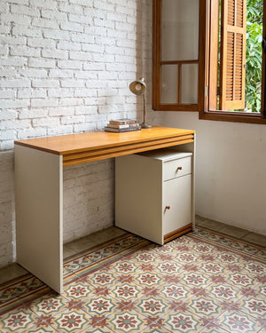 Mesa De Estudo Sevilha Off White Com Gaveta e Porta - foto 5
