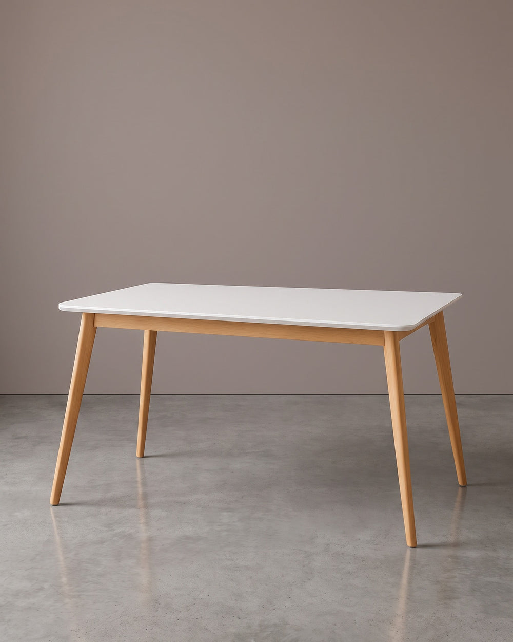 Mesa De Jantar Dover Tampo Branco Pés Palito