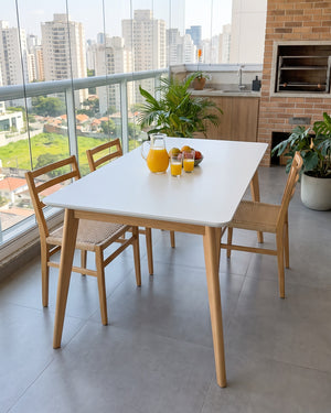 Mesa De Jantar Dover Tampo Branco Pés Palito - foto 4