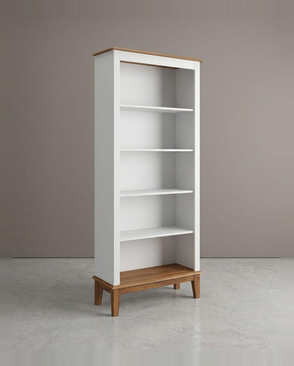 Estante de Madeira Maciça 4 Prateleiras Branco