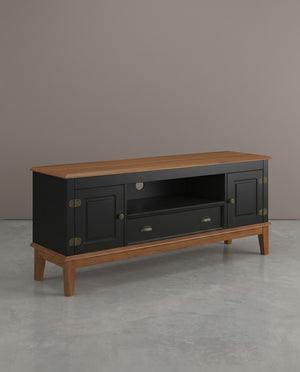 Rack 2 Portas e 1 Gaveta Preto