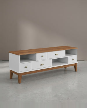 Rack 5 Gavetas Branco