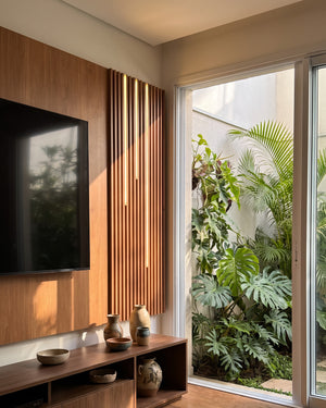 Painel Arezzo Ripado Com Led Cascata