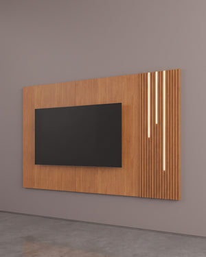 Painel Arezzo Ripado Com Led Cascata