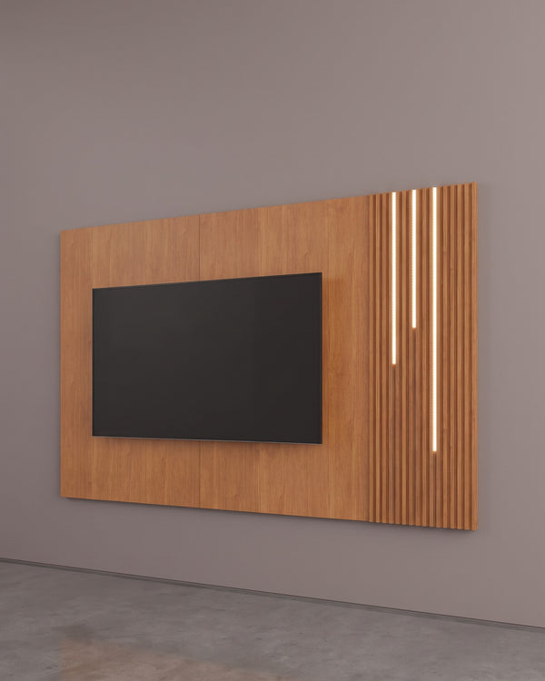 Painel Arezzo Ripado Com Led Cascata