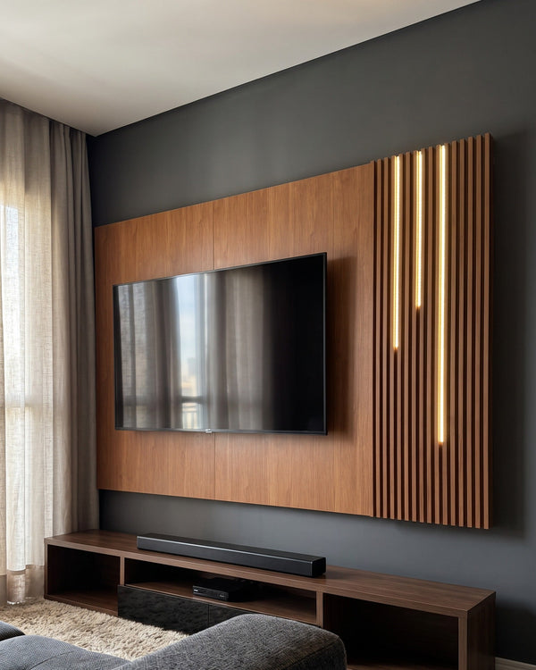 Painel Arezzo Ripado Com Led Cascata - foto 3