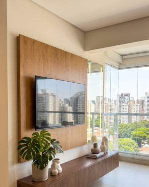 Painel Vitrum Com Espelho e Led
