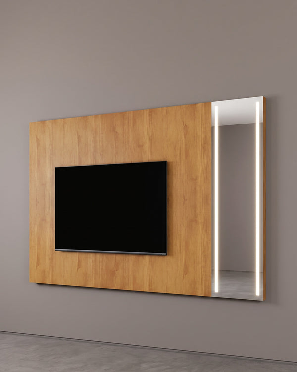 Painel Vitrum Com Espelho e Led