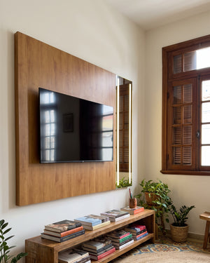 Painel Vitrum Com Espelho e Led