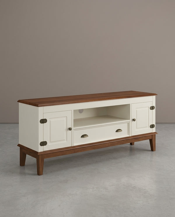 Rack 2 Portas e 1 Gaveta Off White