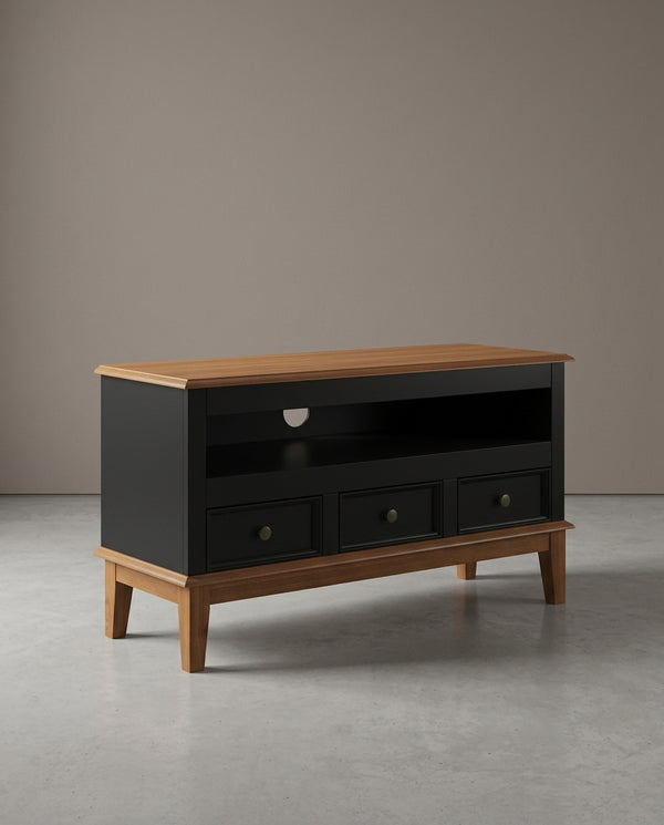 Rack 3 Gavetas Preto