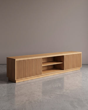 Rack Arezzo 2 Portas Ripadas Naturalle