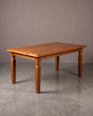 Mesa Pé Bola Natural - acabamento Maquinado (liso)