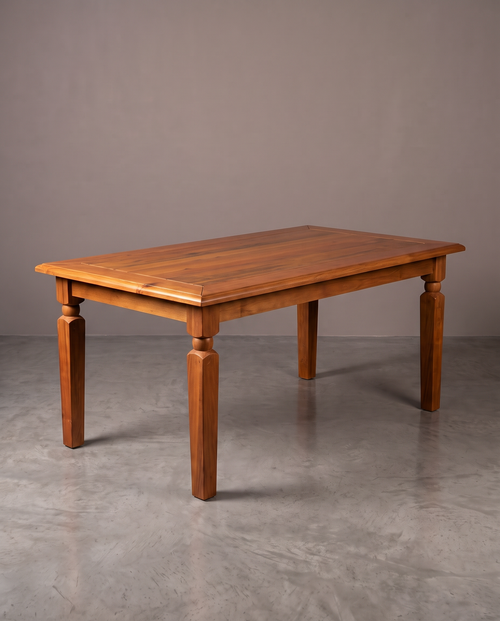 Mesa Pé Bola Natural - acabamento Maquinado (liso)