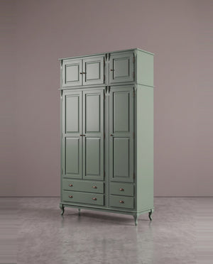 Roupeiro 3 Portas com Maleiro Hanover - Laca Verde