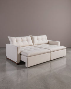 Sofá Florença Retrátil e Reclinável Off White